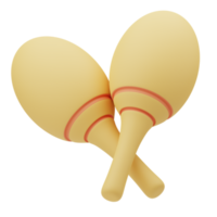 maracas d'outil de musique d'illustration 3d png