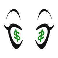 Illustration design dollar eye graphics. Perfect for stickers, tattoos, icons png