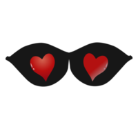 Illustration design graphic of love glasses. Perfect for stickers, tattoos png