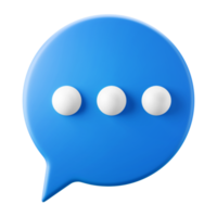 live messaging chat and message symbol user interface theme 3d icon rendering illustration isolated in transparent background png