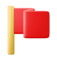 objectif du drapeau et symbole d'étape de l'interface utilisateur thème illustration 3d icône de rendu couleur modifiable isolée sur fond transparent png