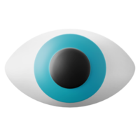 one optical eye visibility symbol user interface theme 3d icon rendering illustration isolated png