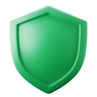 escudo guardia seguridad privacidad símbolo usuario interfaz tema 3d render ilustración icono verde color aislado png