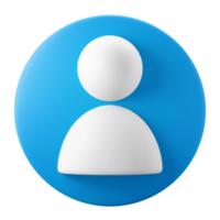 perfil mínimo cuenta símbolo interfaz de usuario tema 3d icono renderizado ilustración aislado en fondo transparente png