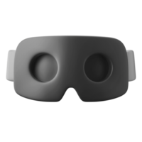 casque de réalité virtuelle vr noir moderne symbole interface utilisateur thème 3d icône illustration rendre isolé png