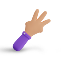 3d renderen creatief concept illustratie hand- png