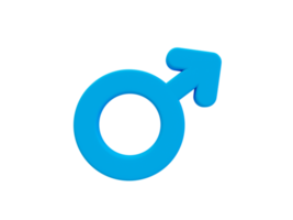 3d minimal Male gender symbols. 3d illustration. png