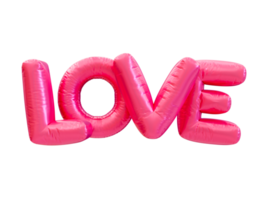 3d minimal kärlek ord ballonger. hjärtans kompositioner. 3d illustration. png