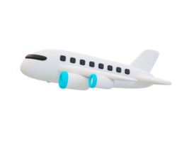 avión mínimo 3d. avión blanco. ilustración 3d png