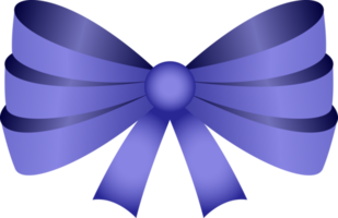 Colored bow. Decorative design element. PNG with transparent background.