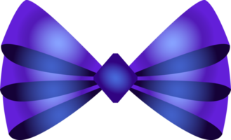 Colored bow. Decorative design element. PNG with transparent background.