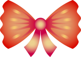 Colored bow. Decorative design element. PNG with transparent background.