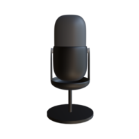 microfone de podcast de renderização 3D png
