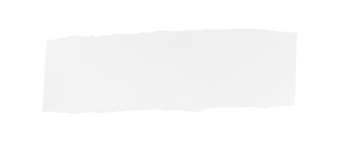 pedazo de papel rasgado blanco aislado en un archivo png de fondo transparente