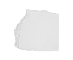 morceau de papier déchiré blanc isolé sur un fichier png de fond transparent