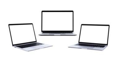 bärbar dator dator med tom transparent skärm och bakgrund- png formatera.