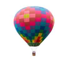 färgrik varm luft ballong flytande isolerat png