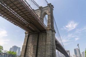 Brooklyn bridge on sunny day photo