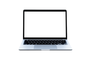 laptop-computer mit leerem transparentem bildschirm und hintergrund-png-format. png