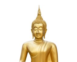 bouddha doré isolé sur fond transparent - format png. png