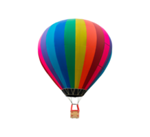 Colorful Hot Air Balloon Floating Isolated png