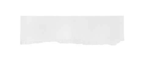 White ripped piece of paper isolated on transparent background PNG file