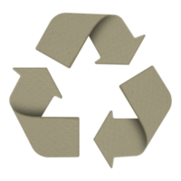 Recycle symbol isolated on transparent background - PNG format