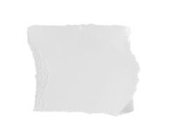 White ripped piece of paper isolated on transparent background PNG file