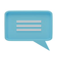 3D Chat speech bubble icons Isolated on transparent background PNG file format.