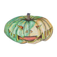 Hand drawn halloween pumpkin. png