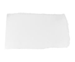 White ripped piece of paper isolated on transparent background PNG file