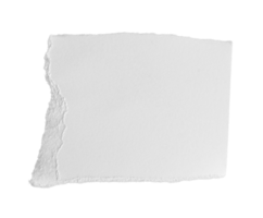 weißes zerrissenes Stück Papier isoliert auf transparentem Hintergrund png-Datei png