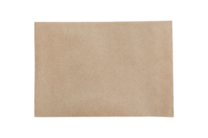 Brown envelope isolated on transparent background PNG file.