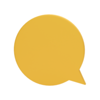 3D Chat speech bubble icons Isolated on transparent background PNG file format.