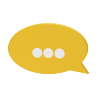 3D-Chat-Sprechblasensymbole isoliert auf transparentem Hintergrund im PNG-Dateiformat. png