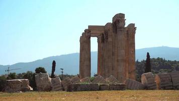 el antiguo templo griego de zeus video