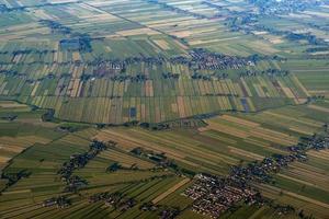 Holland netherland farmed fields aerial view photo