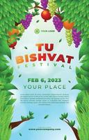 Tu Bishvat Festival Poster vector