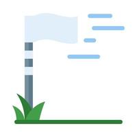 Flag, wind socket icon in flat style vector