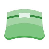 icono de gorra de visera en vector de estilo plano