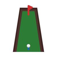 icono de entrenamiento de golf en vector de estilo plano