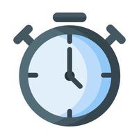 Stopwatch icon in flat style vector