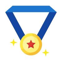 Medal icon in flat style vector