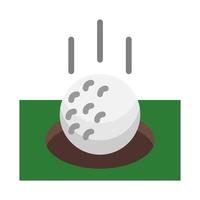 icono de hoyo de golf en vector de estilo plano