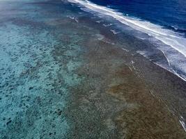 Muri beach Cook Island polynesia tropical paradise aerial view photo