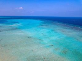 Maldives aerial view panorama landscape photo