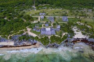 tulum maya ruinas vista aérea panorama foto