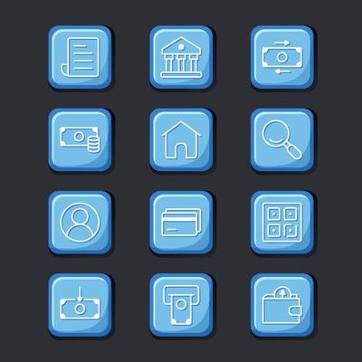 E-Banking Application Button Icon