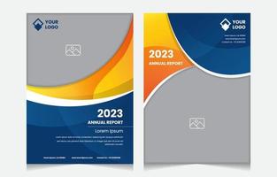 Abstract 2023 Annual Report Cover Template vector