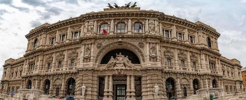 Rome corte di cassazione palace view on cloudy day photo